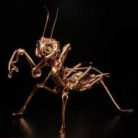 Steampunk Prayer Mantis Sculpture  